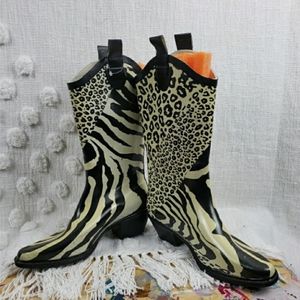 Nature Breeze  Animal Print Rain Boot